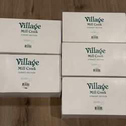 5-Department 56 Heritage Village Mill Creek Curved and Straight Sections w/ Trees