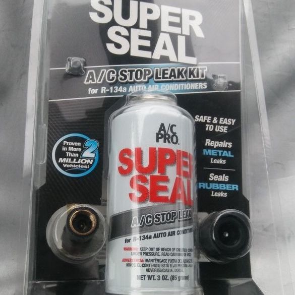 AC Pro Car Air Conditioner R134A Refrigerant Stop Leak Kit,