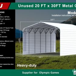 Metal Carport 30'Lx 20'W  x 14' H