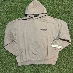 BRAND NEW - ESSENTIALS HOODIE - LARGE - GRAY - "BEST OFFER"