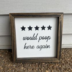 would poop here again bathroom wall decor 