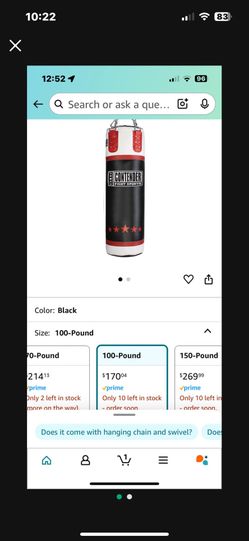 Contender 100lb Punching Bag