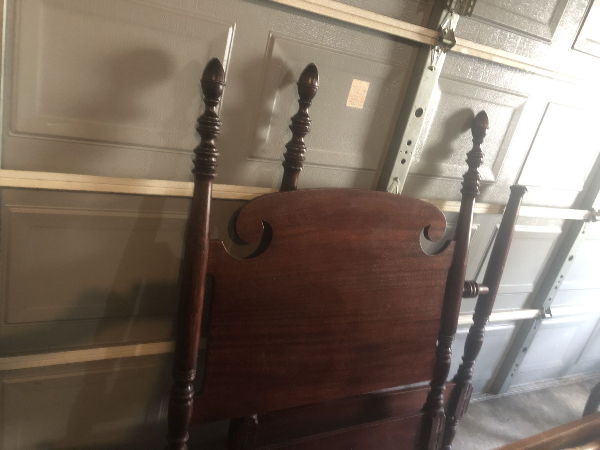 Twin bed frame (solid wood) $20 obo