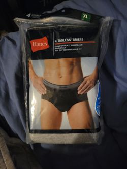 *~HANES MEN'S 4 TAGLESS BRIEFS~*