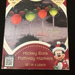 Disney Mickey Ears Pathway Markers - Set of 4 Lights
