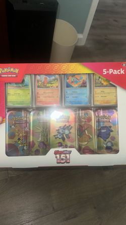 Pokemon-151 5-Pack Tin Display (2 different art sets)