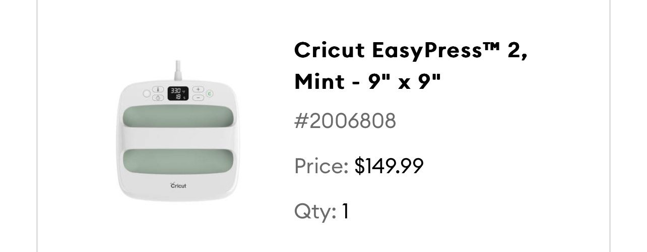 Cricut Easy Press 9x9