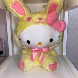 Yellow Easter Bunny Hello Kitty Plushie 