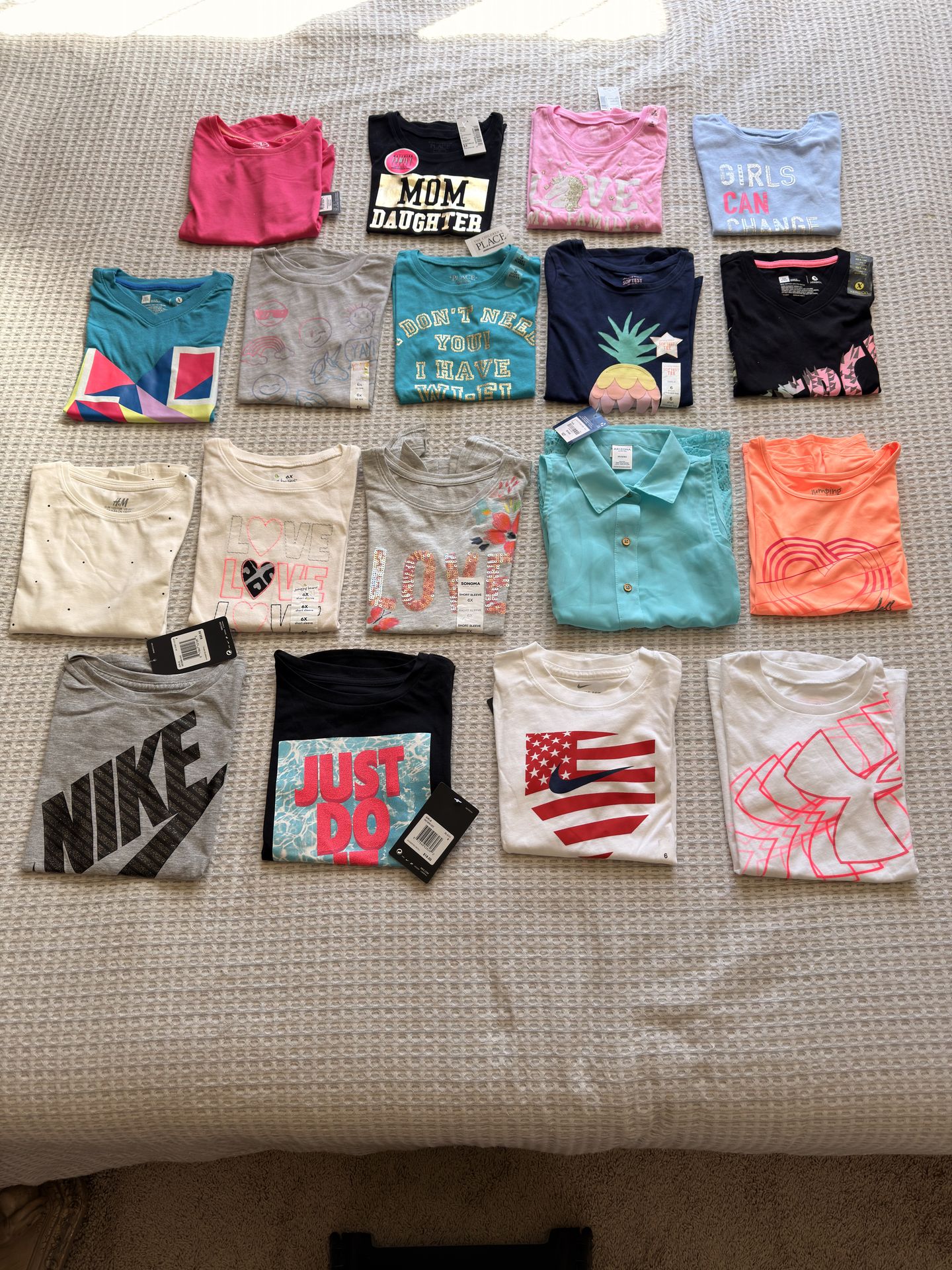 Kids shirts size 5-6, 18 items all new with tags
