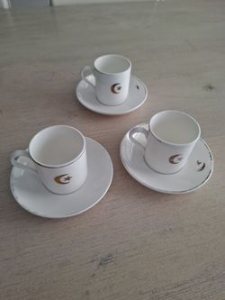 Set of 3 Turkish coffee espresso cups