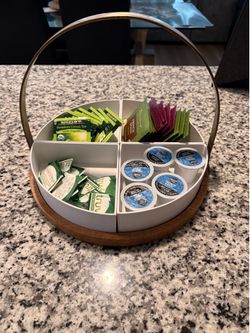 World Market Wood Organizer Coffee Bar or Kitchen Storage