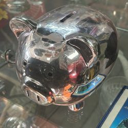 Vintage Sliver Plated Piggy Bank