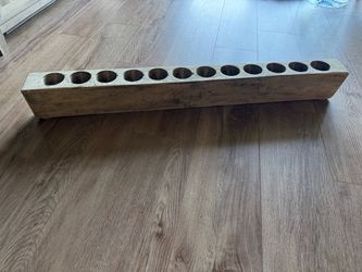 Rustic Wooden 12-Hole Candle Holder/Wooden Sugar Mold / Farmhouse Centerpiece