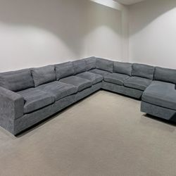 Gray Modern low sitting Sectional Couch Sofa FREE DELIVERY 