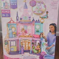 Disney Princess Ultimate Castle Doll House with Lights & Sounds & 25+ Accessories Pieces, 4 ft Tall