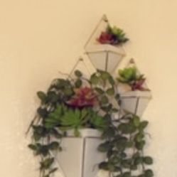 Hanging artificial succulents plants 