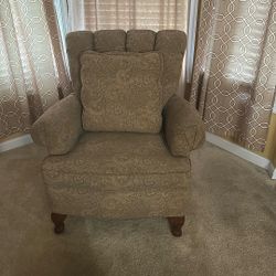 Upholstered Paisley Arm Chair