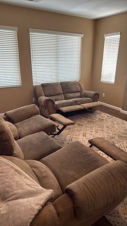Reclining Sofa and Loveseat Set