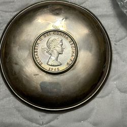1965 Elizabeth II sterling Silver Coin Dish