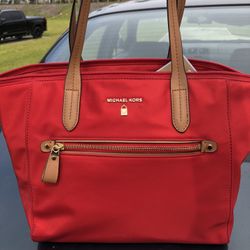 Red “Kelsey” Michael Kors Bag