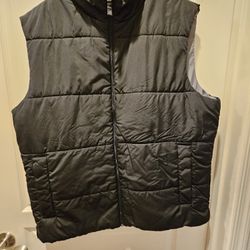 Mens Vest.. Large..reversible Black And Grey