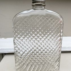 Antique glass liquor Flask/bottle. 1927