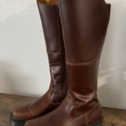 Dr. Martens Amaayah Hi Leather Boots – Brown (Size 7) – Worn Once