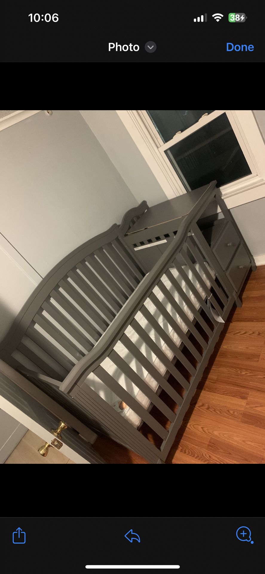Baby Crib With Changing Table 