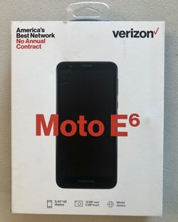 BRAND NEW IN BOX VERIZON PREPAID CELL PHONE SMARTPHONE - MOTO E6