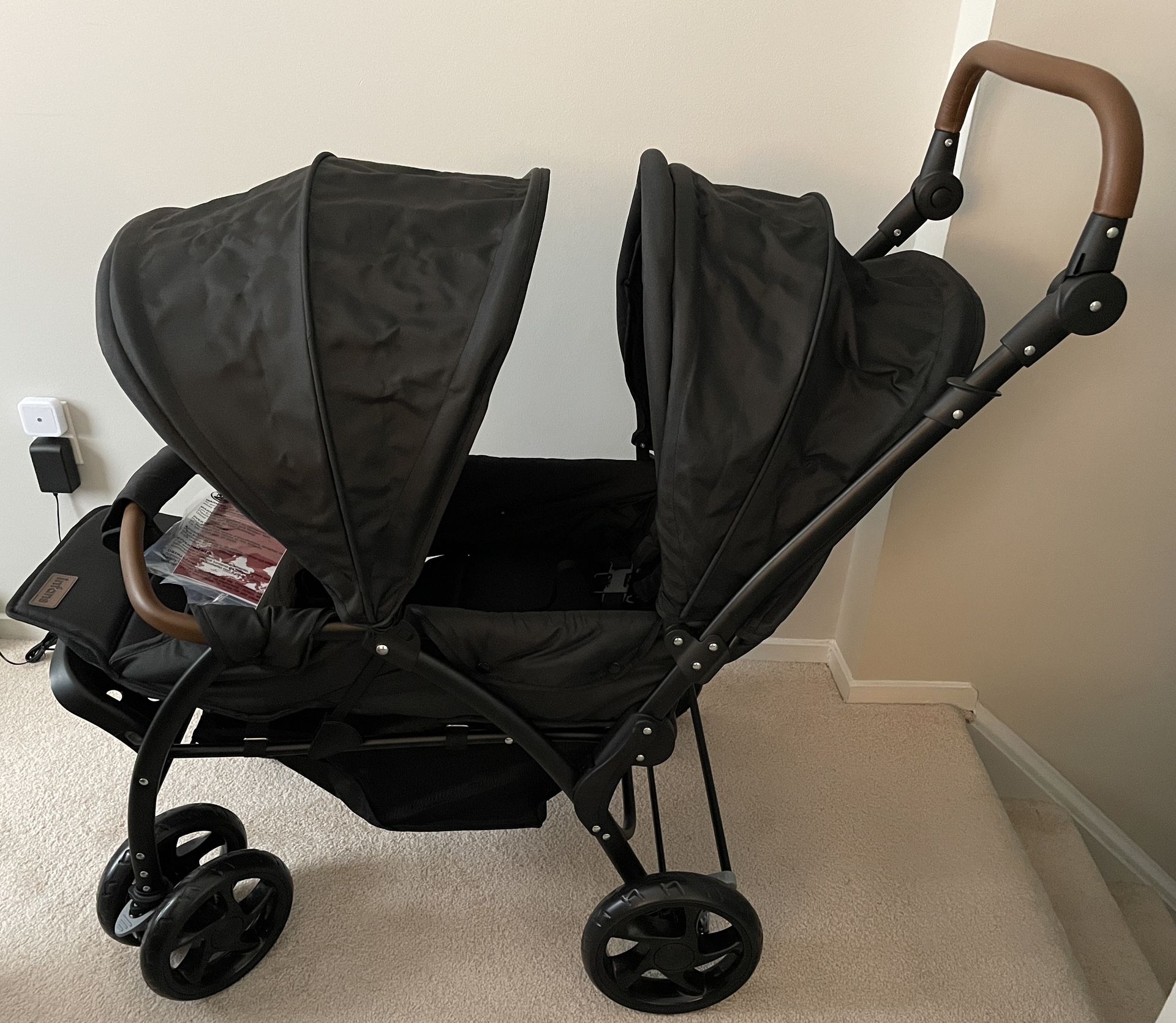 infans double stroller Black Color
