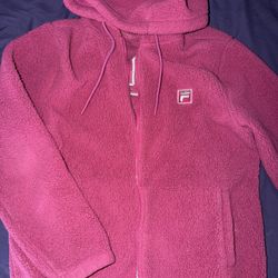 Fila Pink Sweater Zip  Hoodie 
