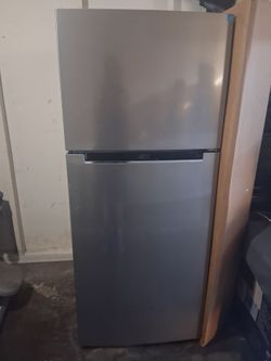 Brand new stainless steel refrigerator