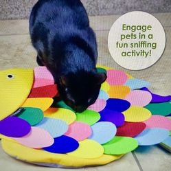 🎄NEW in Sealed Bag🎄- Snuffle Mat Puzzle Fish For Pets, Slows Eating, Relieves Excess Energy 