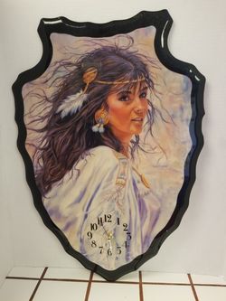 Beautiful Indian Maiden Clock