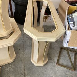 Solid Wood Console Table With Glass Top 30 Inches Tall 51 Inches Long 18 Inches Wide $30