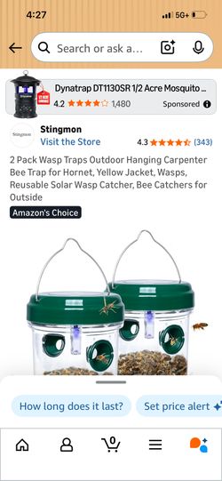 Solar Powered Wasp Traps