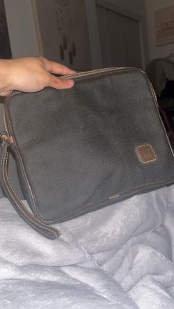 Dunhill Clutch Bag Brown Black Pvc