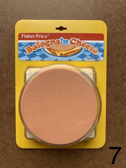 Vintage Fisher-Price Play Bologna & Cheese 9 Piece Food Set