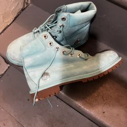 Timberland Blue Teal Boots 