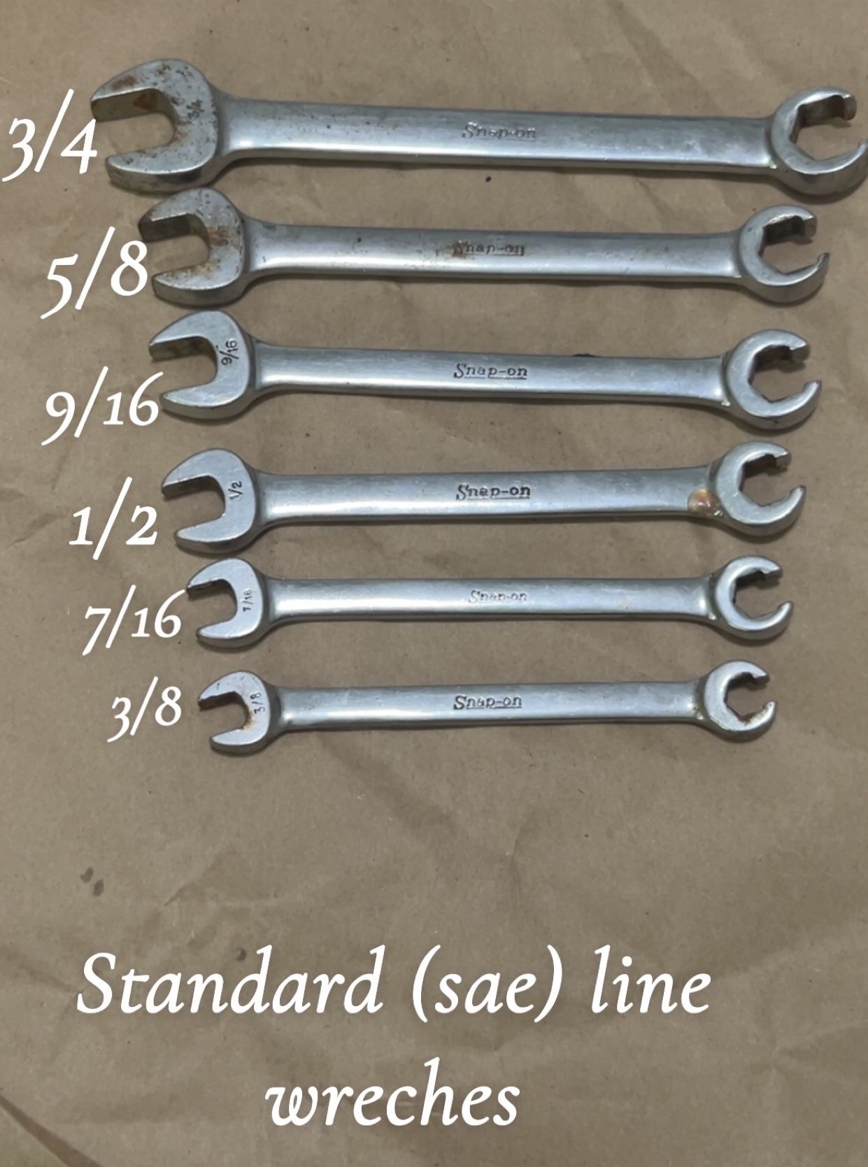 Standard SAE Line Wrenches