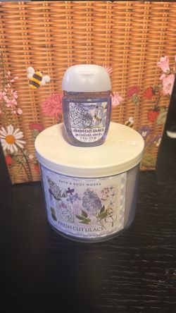 Bath and body works candle and sanitizer