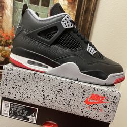 Size 10.5 - Air Jordan 4 Retro Bred Reimagined