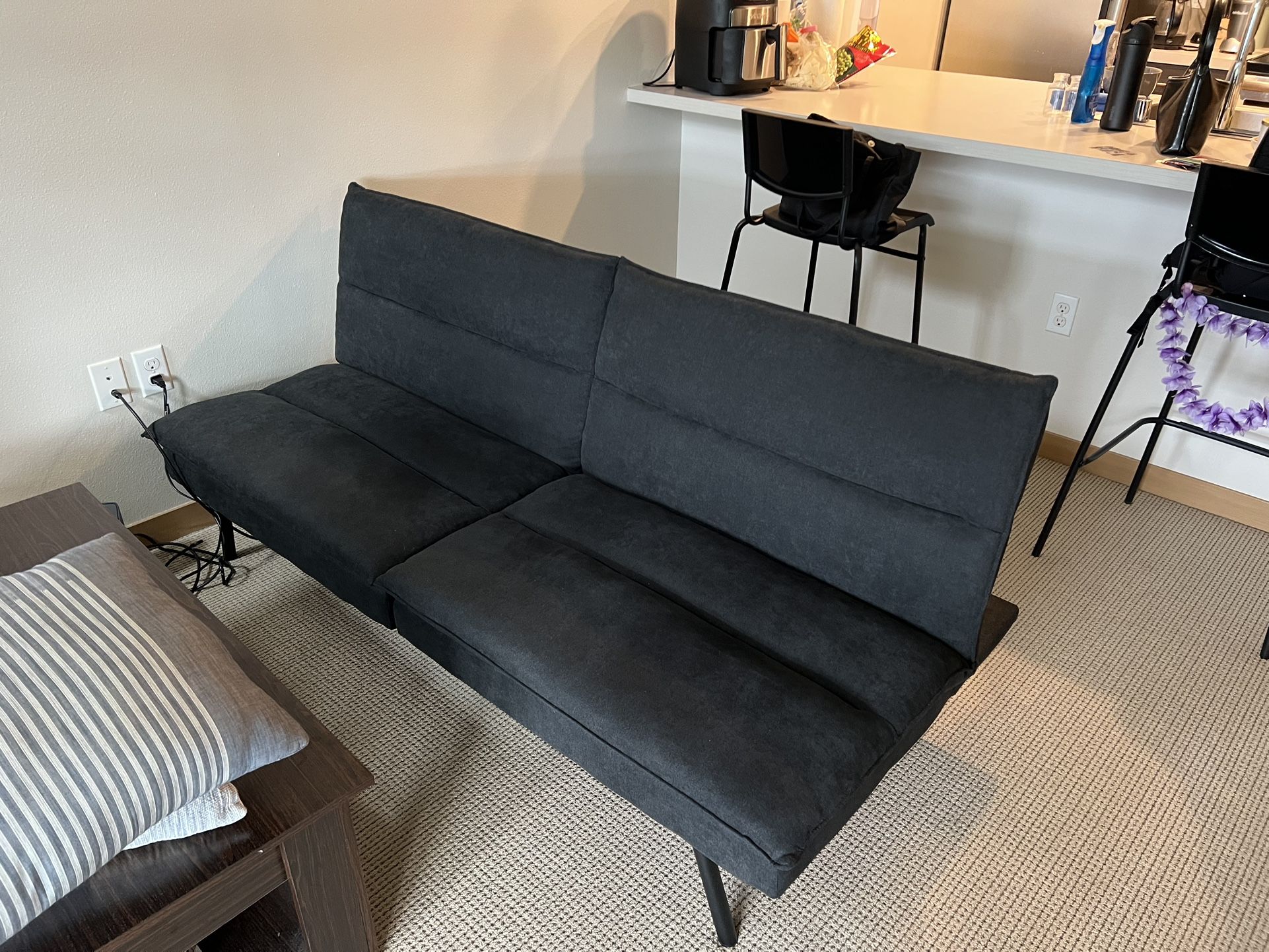 Mainstays Memory Foam Pillow Top Futon – Excellent Condition