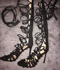 High Heel Lace Up Shoes, BRAND NEW