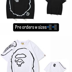 Black And White / White And Black Bape Shirts 