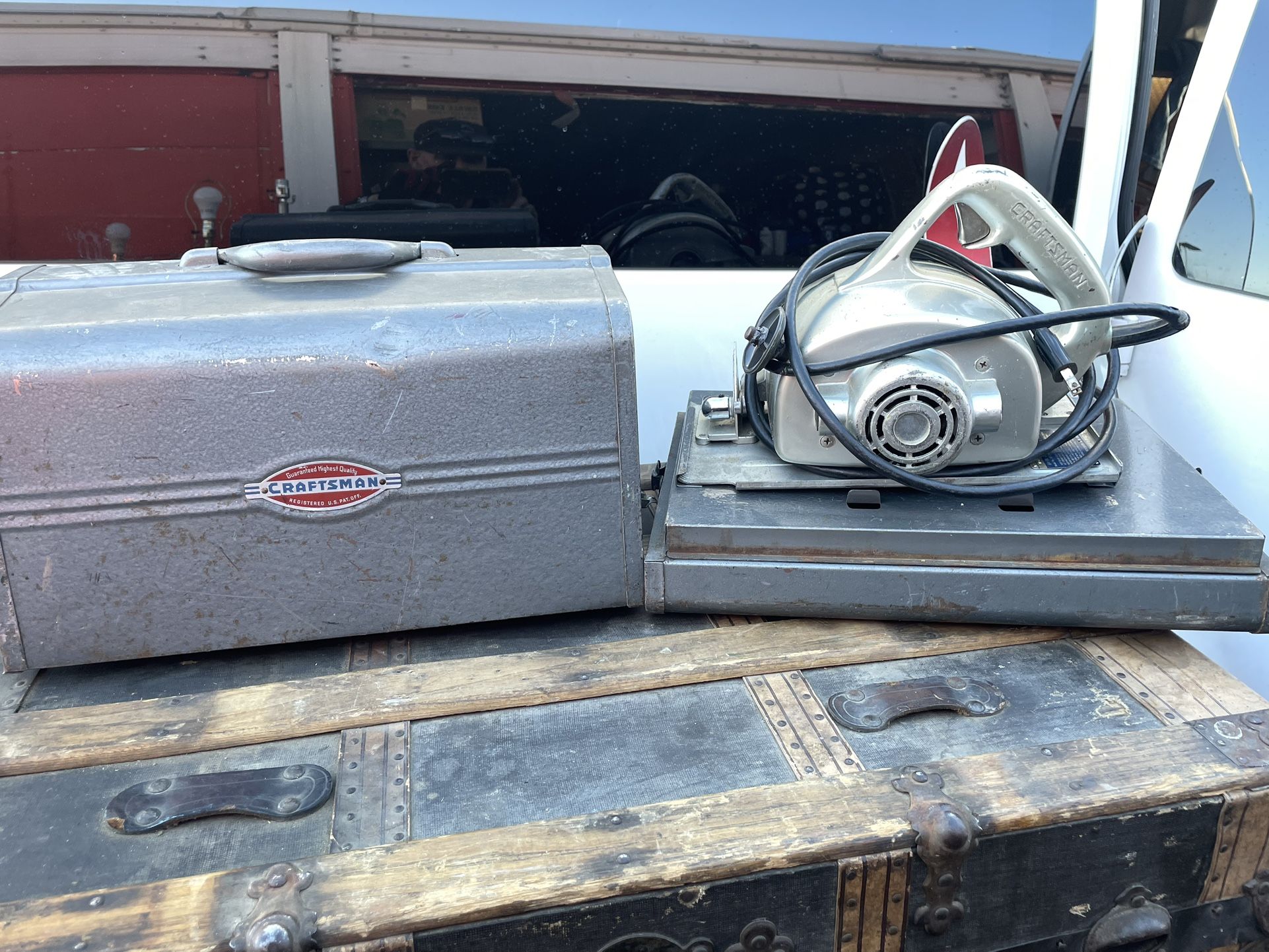 Vintage Craftsman Circular Saw w metal Case