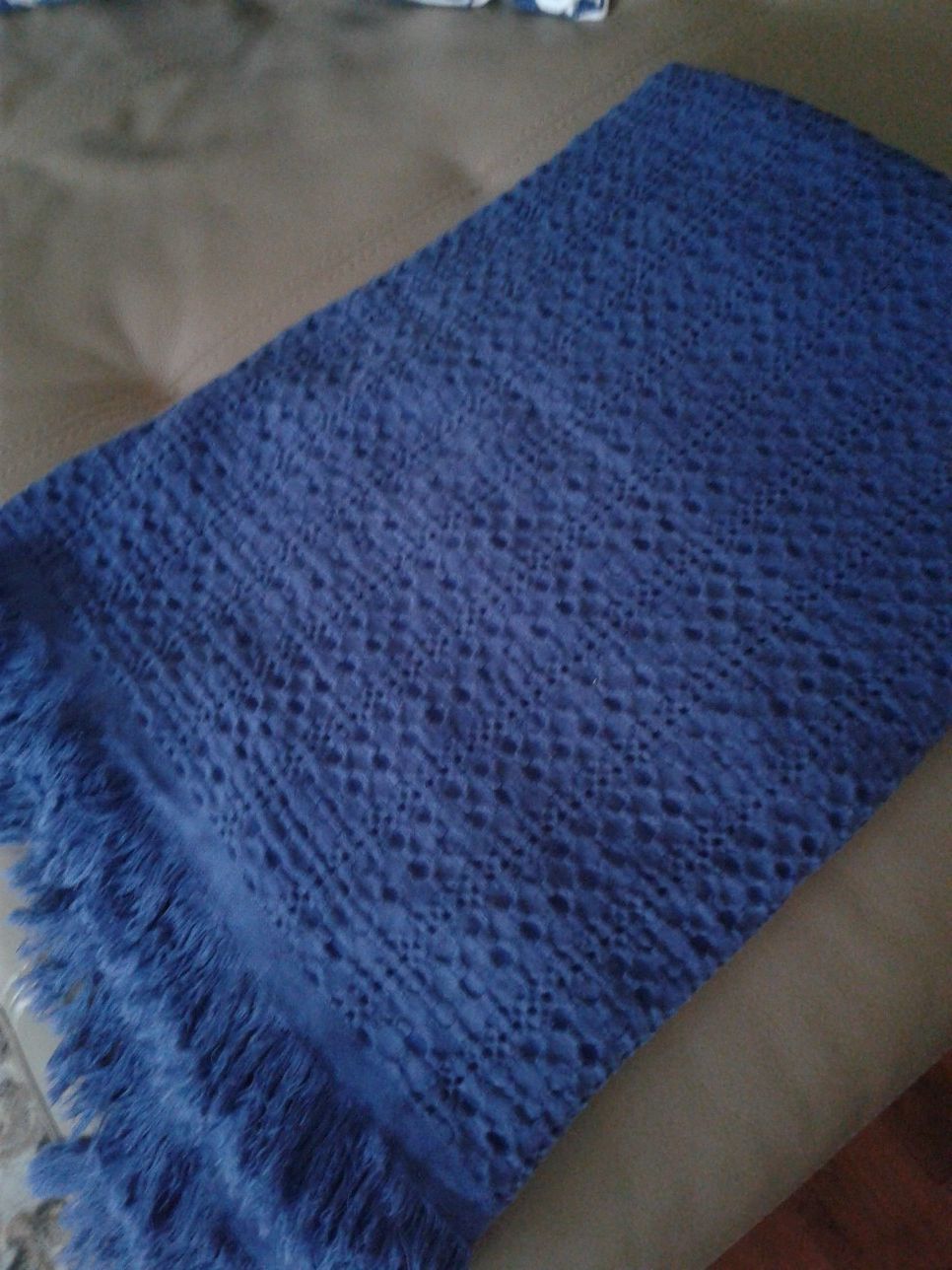 Cotton blanket throw.