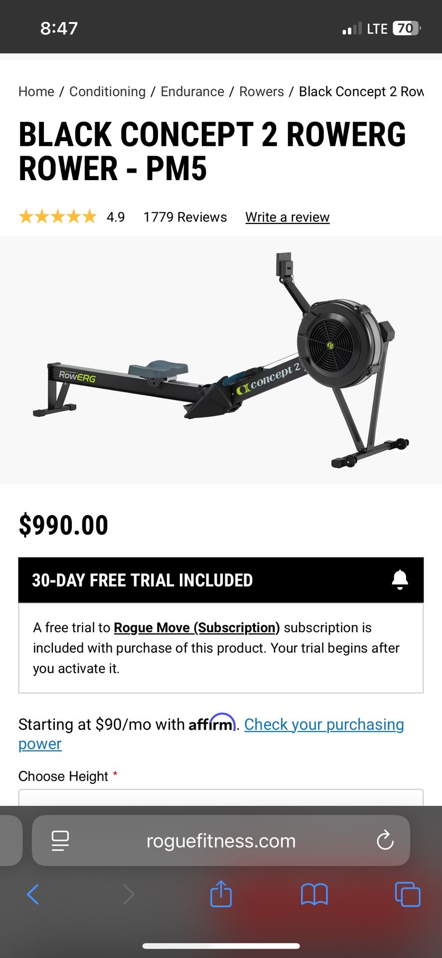 Rower Machine