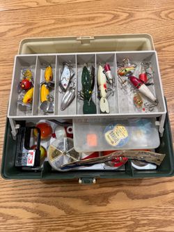 Vintage Fishing Lures with Plano Tackle Box