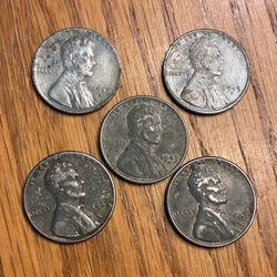 Four Steel War Pennies from 1943